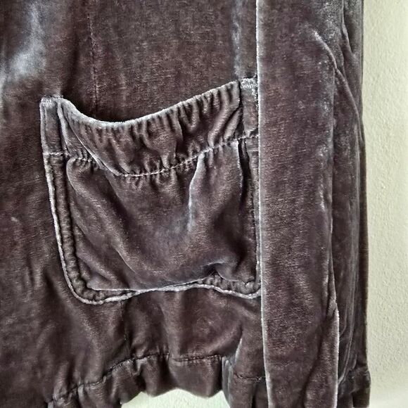 J. Jill Women's Velvet Blazer Size Medium Brown Silk Blend Whimsigoth Preppy - Picture 5 of 11